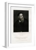 Engraved Portrait after a Self-Portrait-Titian (Tiziano Vecelli)-Framed Giclee Print