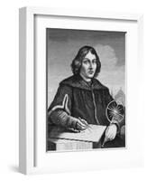 Engraved portrait o Nicolaus Copernicus.-Vernon Lewis Gallery-Framed Art Print