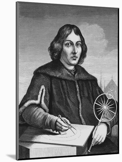 Engraved portrait o Nicolaus Copernicus.-Vernon Lewis Gallery-Mounted Art Print