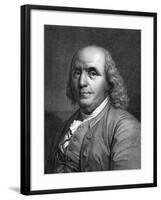 Engraved Portrait of Benjamin Franklin-null-Framed Giclee Print