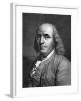 Engraved Portrait of Benjamin Franklin-null-Framed Giclee Print