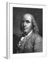 Engraved Portrait of Benjamin Franklin-null-Framed Giclee Print