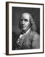 Engraved Portrait of Benjamin Franklin-null-Framed Giclee Print