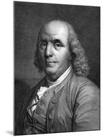 Engraved Portrait of Benjamin Franklin-null-Mounted Giclee Print