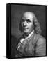 Engraved Portrait of Benjamin Franklin-null-Framed Stretched Canvas