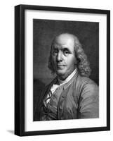 Engraved Portrait of Benjamin Franklin-Bettmann-Framed Photographic Print