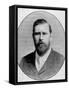 Engraved Portrait of "Dracula" Author Bram Stoker-null-Framed Stretched Canvas