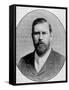 Engraved Portrait of "Dracula" Author Bram Stoker-null-Framed Stretched Canvas