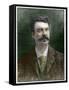 Engraved Portrait of Guy De Maupassant-Stefano Bianchetti-Framed Stretched Canvas