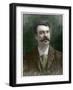 Engraved Portrait of Guy De Maupassant-Stefano Bianchetti-Framed Giclee Print