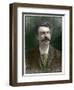 Engraved Portrait of Guy De Maupassant-Stefano Bianchetti-Framed Giclee Print