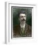 Engraved Portrait of Guy De Maupassant-Stefano Bianchetti-Framed Giclee Print