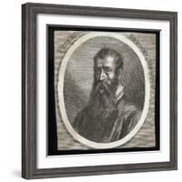 Engraved Portrait of Pieter Brueghel the Elder-null-Framed Giclee Print