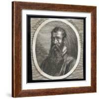 Engraved Portrait of Pieter Brueghel the Elder-null-Framed Giclee Print