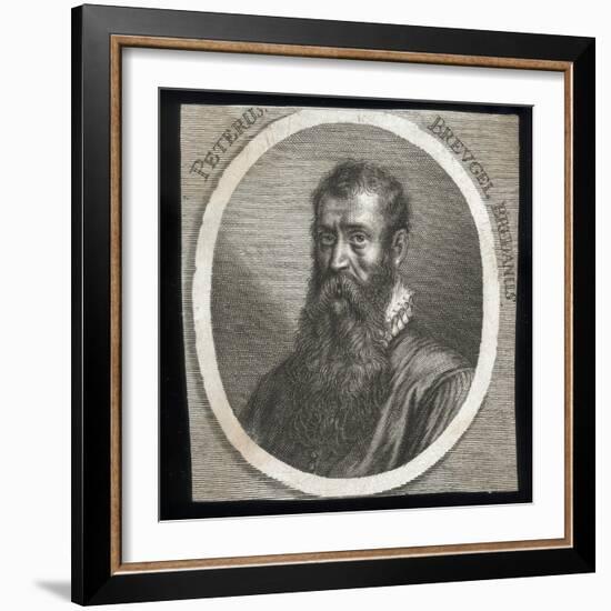 Engraved Portrait of Pieter Brueghel the Elder-null-Framed Giclee Print