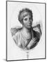 Engraved Portrait of Sappho, Greek Lyric Poet-null-Mounted Giclee Print