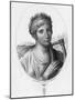 Engraved Portrait of Sappho, Greek Lyric Poet-null-Mounted Giclee Print