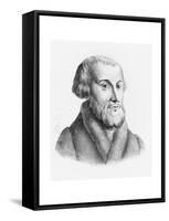 Engraved Portrait of Simon Grynaeus-null-Framed Stretched Canvas