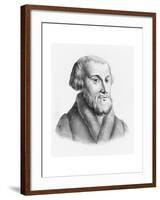 Engraved Portrait of Simon Grynaeus-null-Framed Giclee Print
