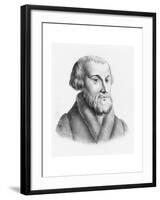 Engraved Portrait of Simon Grynaeus-null-Framed Giclee Print
