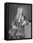 Engraved Portrait of Sir Isaac Newton-null-Framed Stretched Canvas