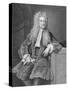 Engraved Portrait of Sir Isaac Newton-null-Stretched Canvas