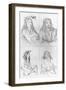 Engraved Portraits of Comanche Chiefs after George Catlin-null-Framed Giclee Print