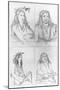 Engraved Portraits of Comanche Chiefs after George Catlin-null-Mounted Giclee Print