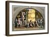 Engraved Reproduction of “The Fire of the Village” Showing the Citizens of Rome Fleeing the Burning-null-Framed Giclee Print