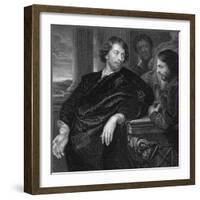 Engraved Self Portrait of Sir Peter Paul Rubens (1577 - 1640) (Engraving)-Peter Paul Rubens-Framed Giclee Print