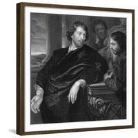 Engraved Self Portrait of Sir Peter Paul Rubens (1577 - 1640) (Engraving)-Peter Paul Rubens-Framed Giclee Print