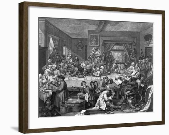 Engraving after an Election Entertainment-William Hogarth-Framed Photographic Print