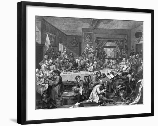 Engraving after an Election Entertainment-William Hogarth-Framed Photographic Print