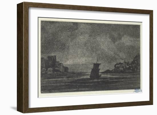 Engraving after the Drawings: Les Travailleurs De La Mer-Victor Hugo-Framed Giclee Print