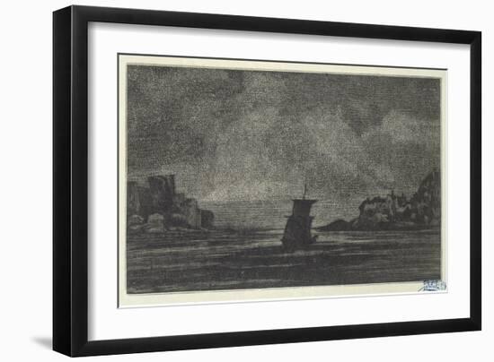 Engraving after the Drawings: Les Travailleurs De La Mer-Victor Hugo-Framed Giclee Print