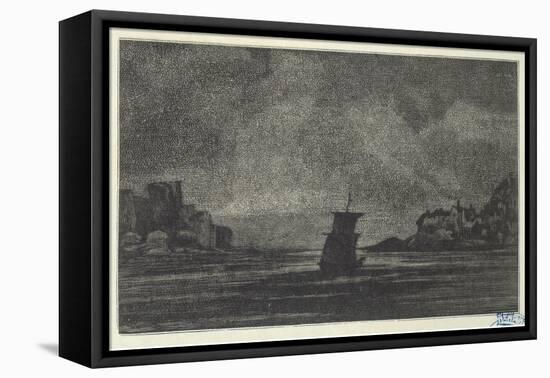 Engraving after the Drawings: Les Travailleurs De La Mer-Victor Hugo-Framed Stretched Canvas