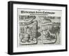 Engraving after the French Left in Charlesfort Suffer from a Scarcity of Provisions-Theodor de Bry-Framed Giclee Print