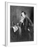Engraving by James Mcardell after Horace Walpole by Joshua Reynolds-null-Framed Giclee Print