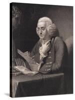 Engraving by Thomas B. Welch after Benjamin Franklin by David Martin-null-Stretched Canvas