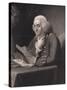 Engraving by Thomas B. Welch after Benjamin Franklin by David Martin-null-Stretched Canvas