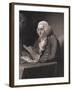 Engraving by Thomas B. Welch after Benjamin Franklin by David Martin-null-Framed Giclee Print