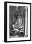 Engraving Depicting Alchemist with Crucible from Goethe's Faust-null-Framed Giclee Print