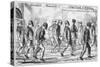 Engraving Depicting Convicts Exercising in Pentonville Prison-null-Stretched Canvas