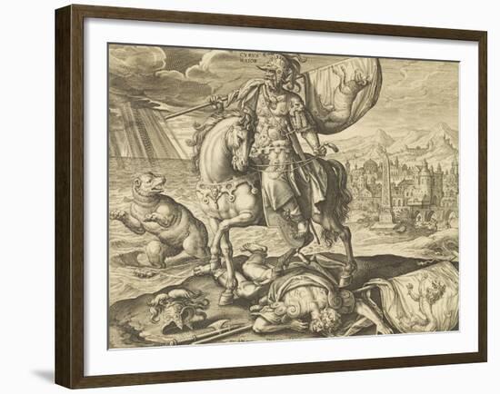 Engraving Depicting Cyrus II of Persia O-null-Framed Giclee Print