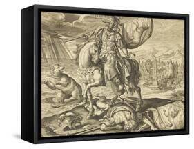 Engraving Depicting Cyrus II of Persia O-null-Framed Stretched Canvas