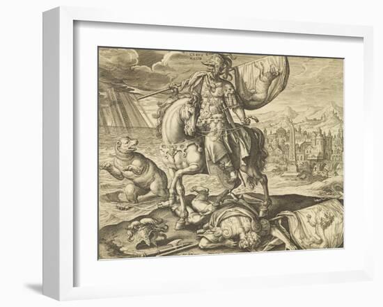 Engraving Depicting Cyrus II of Persia O-null-Framed Giclee Print