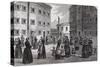 Engraving Depicting Mothers, with their Children, Exercising at Tothill Fields Prison-null-Stretched Canvas