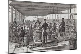 Engraving Depicting Serving of Dinner in the Oakum-Room of the Boys' Prison at Tothill Fields-null-Mounted Giclee Print