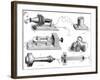 Engraving Diagram Showing Alexander Graham Bells Telephone System-null-Framed Art Print