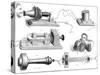 Engraving Diagram Showing Alexander Graham Bells Telephone System-null-Stretched Canvas